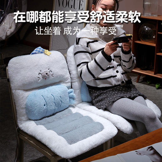 自然醒萌萌海豹护腰连体坐垫QYL 商品图1