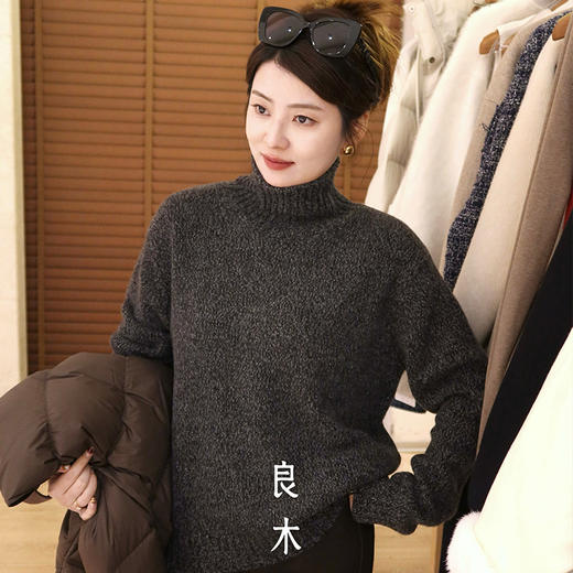【预售7天】良木礼山羊绒高领上衣(D251102223F) 商品图4