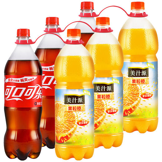 [七彩鲜生]可乐+果粒橙1.25L家庭装双扣提【俊发城次日自提】 商品图0