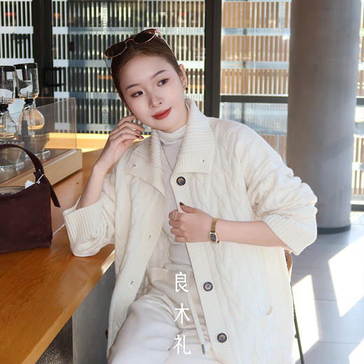 【预售7天】良木礼绵羊毛开衫(D251101457F) 商品图2