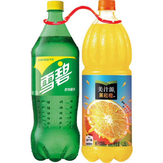 [七彩鲜生]雪碧+果粒橙1.25L家庭装双扣提【俊发城次日自提】 商品图0