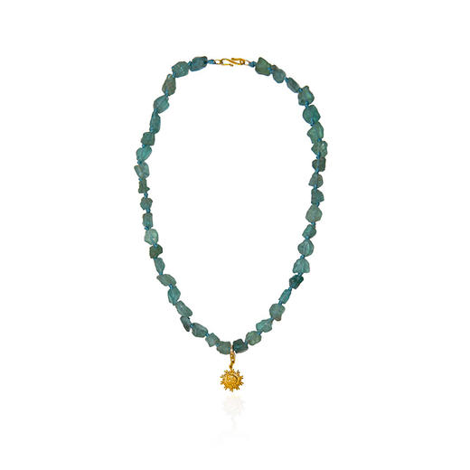 北京仓｜Hermina Athens-Sun Mini-太阳 金色 磷灰石 项链［希腊设计师］ 商品图1