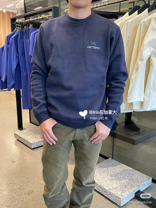 男女均可 SZN EMBLEM FLEECE CREW 男子抓绒衫卫衣 面料:32支起绒棉 商品图7