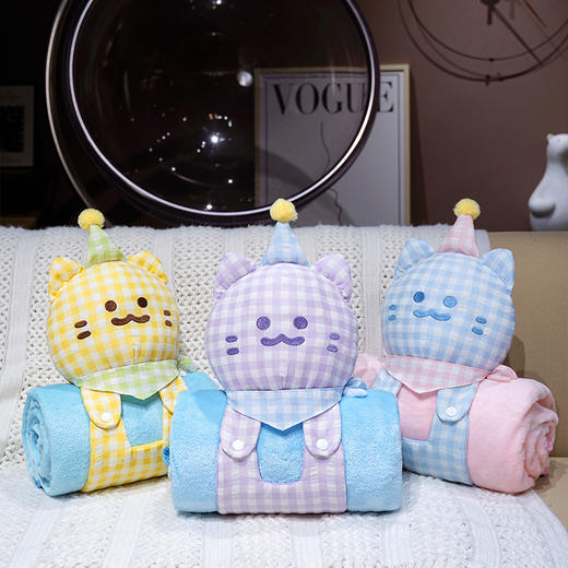 自然醒带帽方巾喵立体卷毯QYL 商品图9