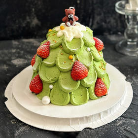 【草莓圣诞树】圣诞节系列-水果夹心生日蛋糕