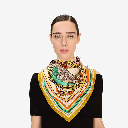 北京仓｜Inoui Editions-130 CHANCE INOUI-四叶草 黄色 方巾［法国设计师］ 商品图2