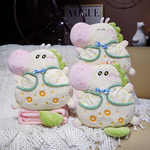 自然醒马上有钱领结小马三用抱枕毯QYL 商品图14