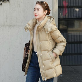 【特价不退换】【预售7天】良木礼中长款鹅绒服（腰带）（D25103909）