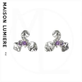 mini鸢尾宝石耳钉