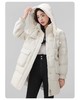 12.12错过没有！清货不退雅鹿剪标【羽绒服】绒子含量90% 爱心绗缝中长可拆卸帽羽绒服-喜出 商品缩略图6