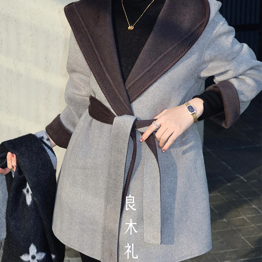 【特价不退换】【预售7天】良木礼山羊绒外套（D25102800） 商品图4