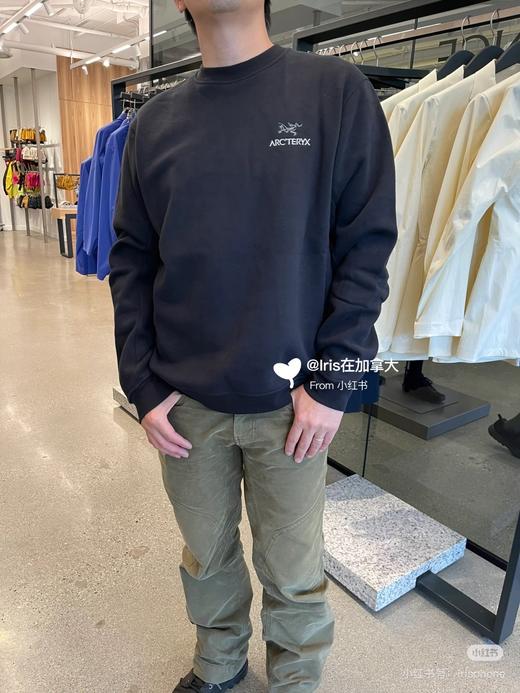 男女均可 SZN EMBLEM FLEECE CREW 男子抓绒衫卫衣 面料:32支起绒棉 商品图6