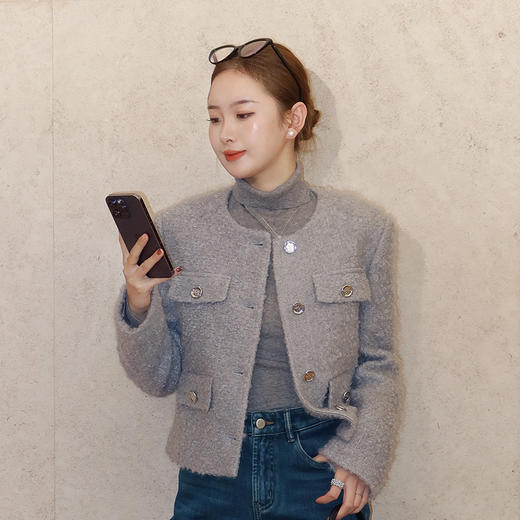 良木礼小香羊毛外套（Q8111） 商品图0