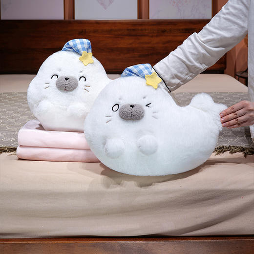 自然醒萌萌海豹三用抱枕毯QYL 商品图12