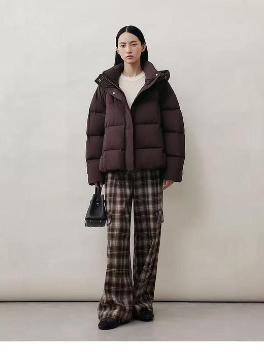 180g羽绒【卡汶品牌】连帽简约50%羽绒短款宽松羽绒服-喜出 商品图2