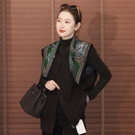 【特价不退换】良木礼绵羊毛桑蚕丝马甲（Q2582130）