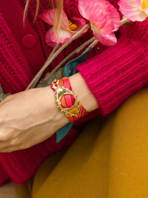 北京仓｜AN-NEE-BONOEIL-粉蓝色 无名之境 4cm 装饰扣手镯［法国设计师］ 商品图0