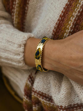 订购14周到｜AN-NEE-DIVA-黄色 吉普赛传说 2cm 丝巾手镯［法国设计师］