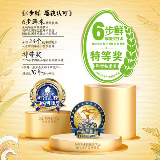 DH 金龙鱼稻谷鲜生6步鲜雪域稻花香5kg(塑料袋) 商品图1