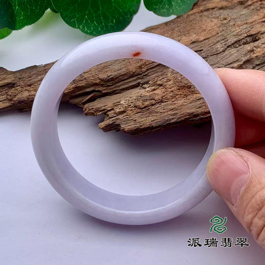 派瑞翡翠 翡翠手镯 糯种 浅紫色 商品图2