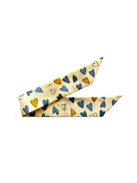 订购14周到｜AN-NEE-蓝色心语 4cm 腕巾［法国设计师］