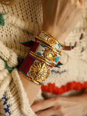 北京仓｜AN-NEE-IRMA-红色 塔罗 1cm 丝巾手镯［法国设计师］