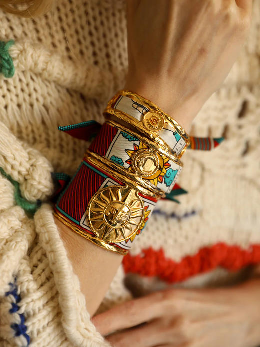 北京仓｜AN-NEE-IRMA-红色 塔罗 1cm 丝巾手镯［法国设计师］ 商品图0