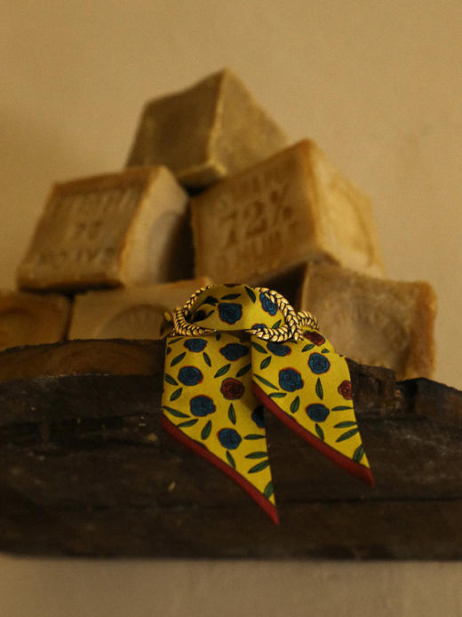 北京仓｜AN-NEE-TRESSE-黄色 吉普赛传说 4cm 丝巾手镯［法国设计师］ 商品图0