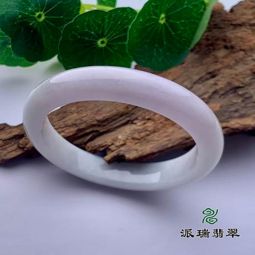 派瑞翡翠 翡翠手镯 糯种 白色 商品图0