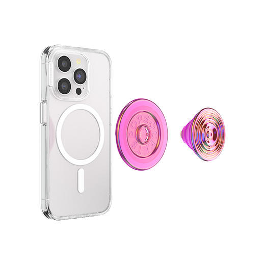 1【夜行者】漩涡霓虹 MAGSAFE磁吸 Round圆啪嗒系列 粉色 波纹 商品图2