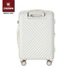 【多样屋专柜】皇冠CROWN时尚拉杆箱行李箱密码箱奶白20寸  商品缩略图3