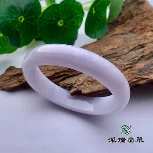 派瑞翡翠 翡翠手镯 糯种 浅紫色 商品图0