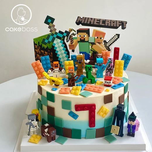 【私人订制】我的世界主题系列水果奶油生日蛋糕 商品图1