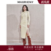 【商场同款-节庆新中式】MAXRIENY如意鎏金连衣裙中式抽褶连衣裙(货号:MC85DR756) 商品缩略图0