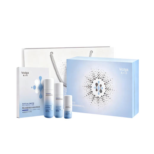 敷尔佳蓝铜肽安肤系列四件套（水100ml+乳50ml+精华30ml+面膜1盒） 商品图0