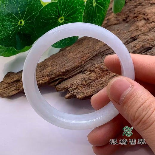 派瑞翡翠 翡翠手镯 糯种 浅紫色 商品图3
