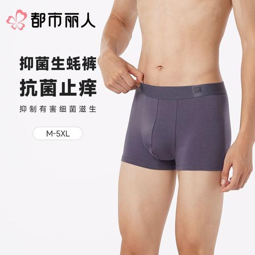都市丽人男士男士内裤40S棉拉架平角裤明筋棉平角FKCG08 商品图0