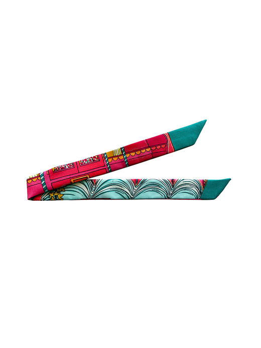 订购14周到｜AN-NEE-FEERIE-藤蔓-粉蓝色 无名之境 1cm 丝巾手镯［法国设计师］ 商品图1