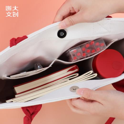浙江大学标识系列帆布托特包-红色 商品图3