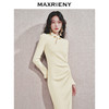 【商场同款-节庆新中式】MAXRIENY如意鎏金连衣裙中式抽褶连衣裙(货号:MC85DR756) 商品缩略图1