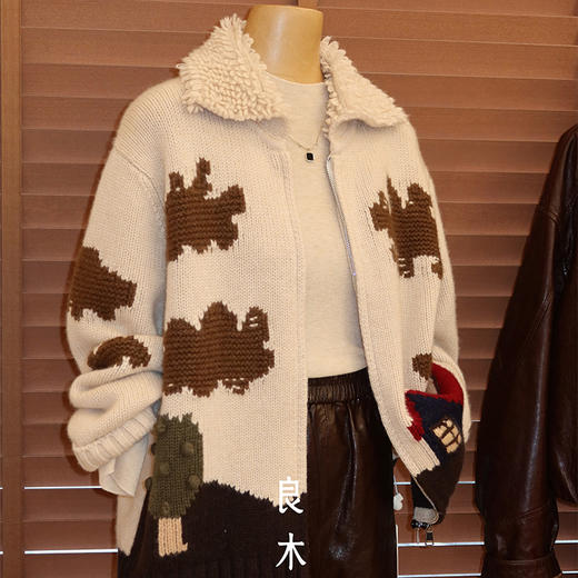 【预售7天】良木礼山羊绒翻领开衫（D251102714F） 商品图1