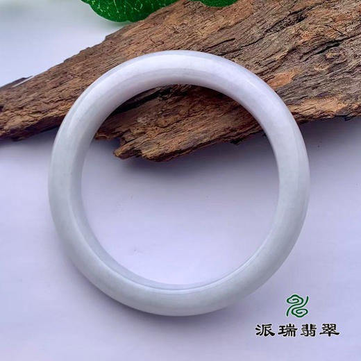派瑞翡翠 翡翠手镯 糯种 白色 商品图2