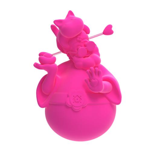 《四喜财神》20cm洋玫红植绒款 商品图0