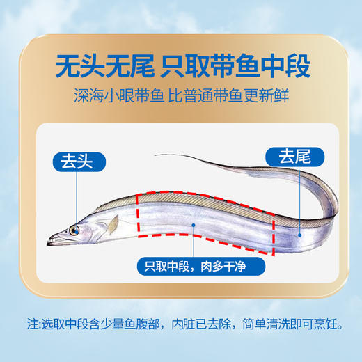 【现货-甄选同款】东海带鱼中段家庭量贩装1800g 商品图2
