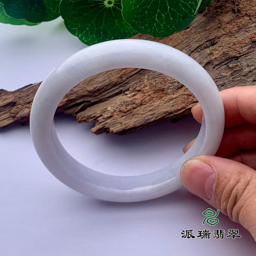 派瑞翡翠 翡翠手镯 糯种 白色 商品图3