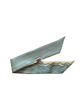 北京仓｜AN-NEE-Marinièr-条纹 米白 4cm 腕巾［法国设计师］