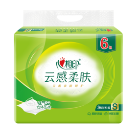 心相印云感柔肤6包100抽软包抽纸