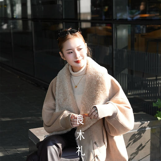 【部分现货】良木礼山羊绒翻领外套（D8148F） 商品图4