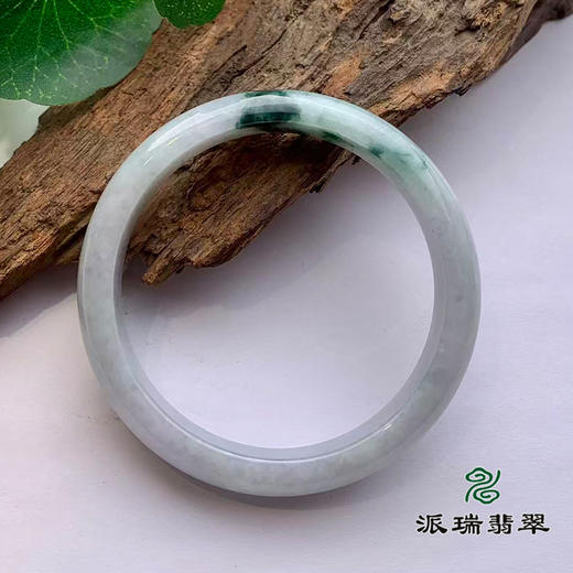 派瑞翡翠 翡翠手镯 糯种 飘花 商品图3
