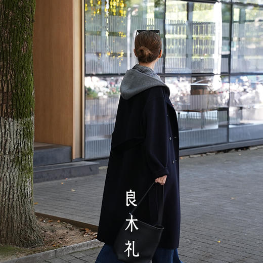 【部分现货】良木礼山羊绒连帽大衣（D8203） 商品图2
